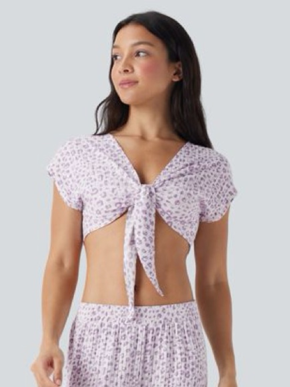 NWT HALARA LEOPARD LOUNGE TOP